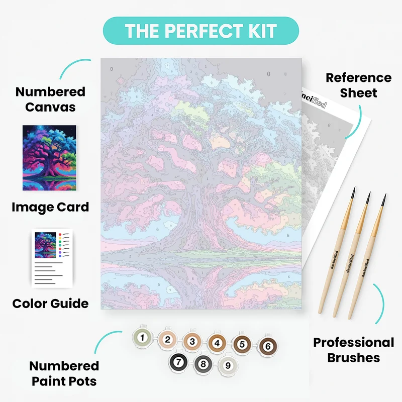 Cosmic Tree of Dreams - Paint by Numbers Kit