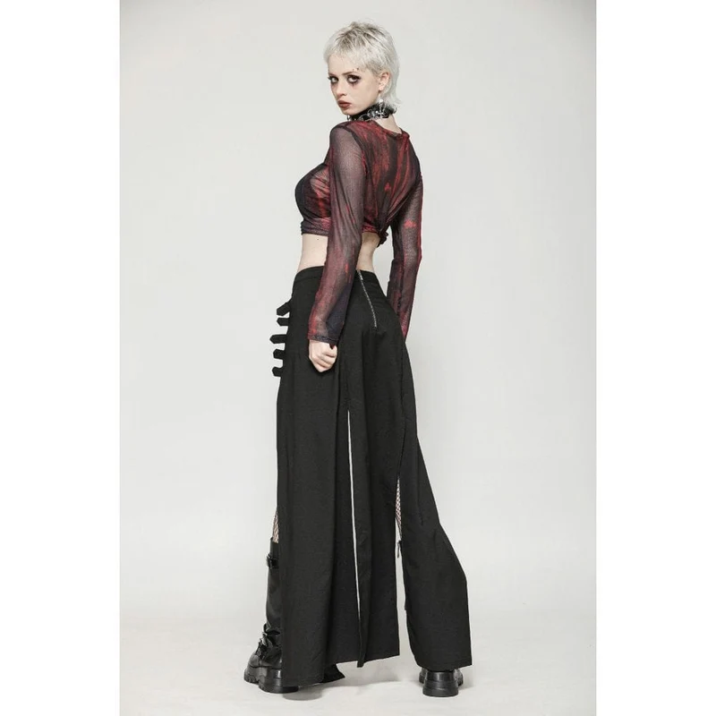 Punkrock mit seitlichem Schlitz und Schnalle für Damen