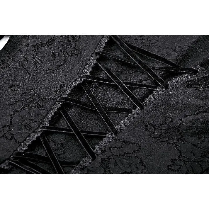 Gothic-Kleid für Damen mit ausgestellten Ärmeln und Schnürung, ideal für Flitterwochen oder Abschlussfeiern