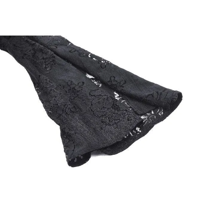 Gothic-Kleid für Damen mit ausgestellten Ärmeln und Schnürung, ideal für Flitterwochen oder Abschlussfeiern