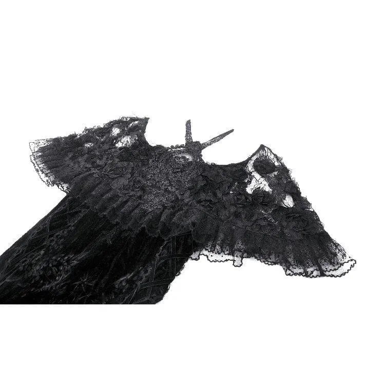 Gothic-Abendkleid mit Rosenstickerei aus Samt für Damen, Meerjungfrauen-Stil, Hochzeitskleid
