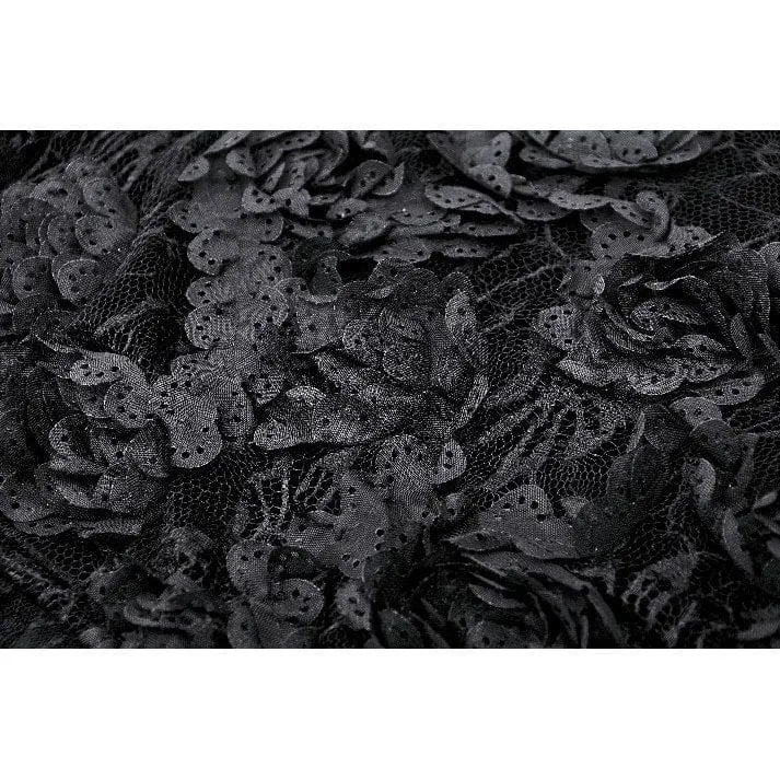 Gothic-Abendkleid mit Rosenstickerei aus Samt für Damen, Meerjungfrauen-Stil, Hochzeitskleid
