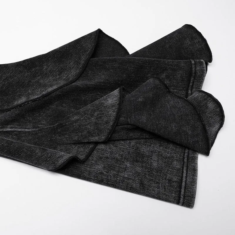 Schlaghose im Punk-Stil mit Rüschen für Damen