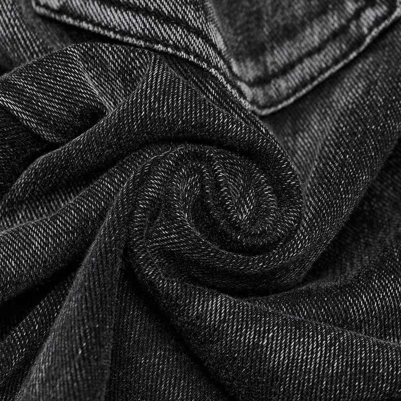 Schlaghose im Punk-Stil mit Rüschen für Damen