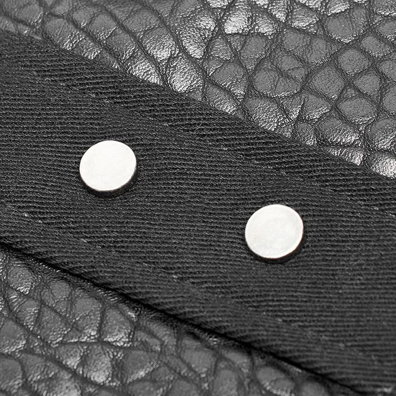 Punk-Weste mit Kunstlederdetails für Herren
