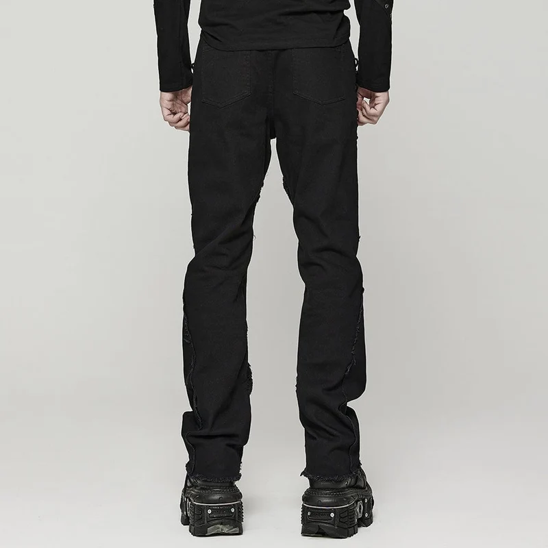 Herren Punk Spider Mesh Splice Hose