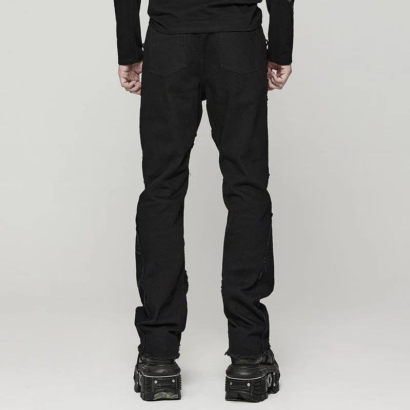 Herren Punk Spider Mesh Splice Hose