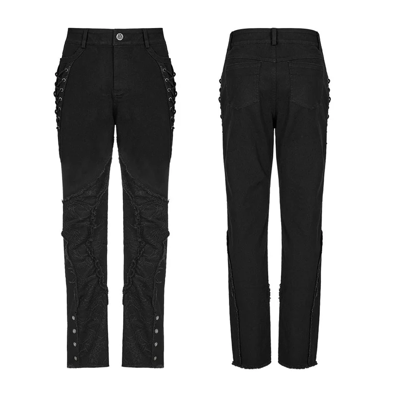 Herren Punk Spider Mesh Splice Hose