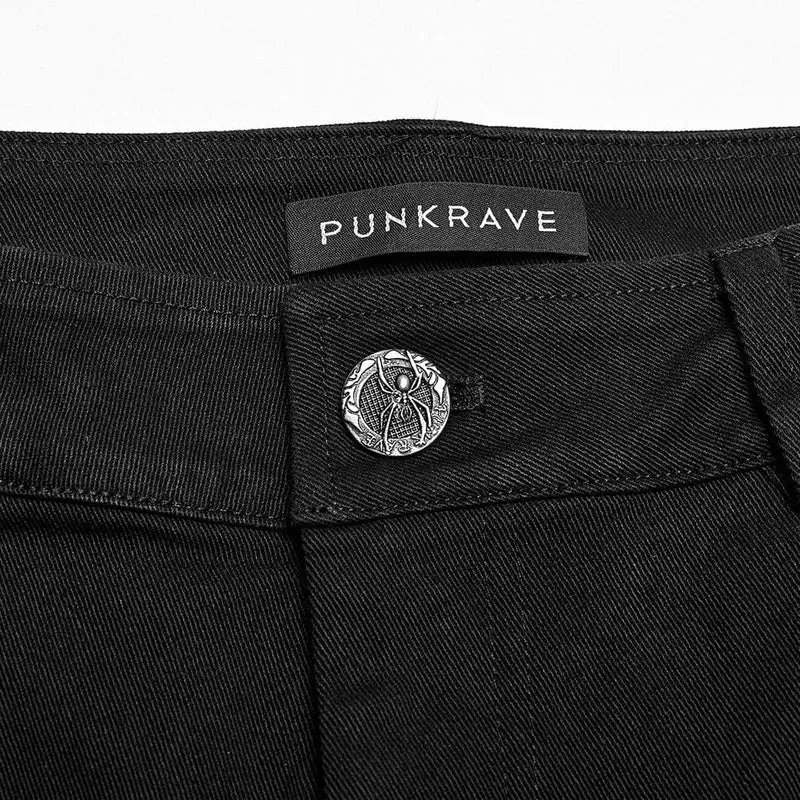 Herren Punk Spider Mesh Splice Hose