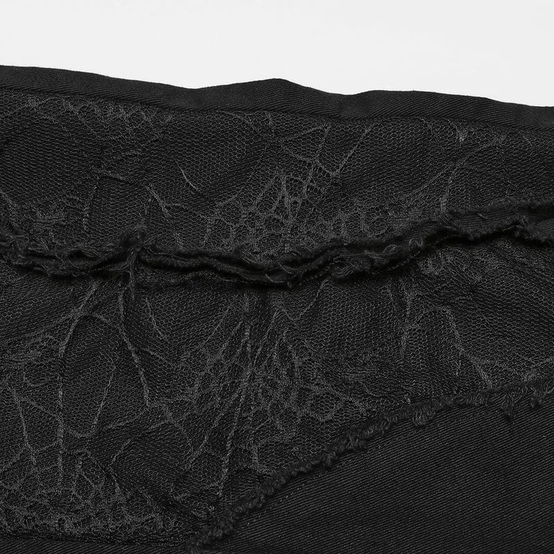 Herren Punk Spider Mesh Splice Hose