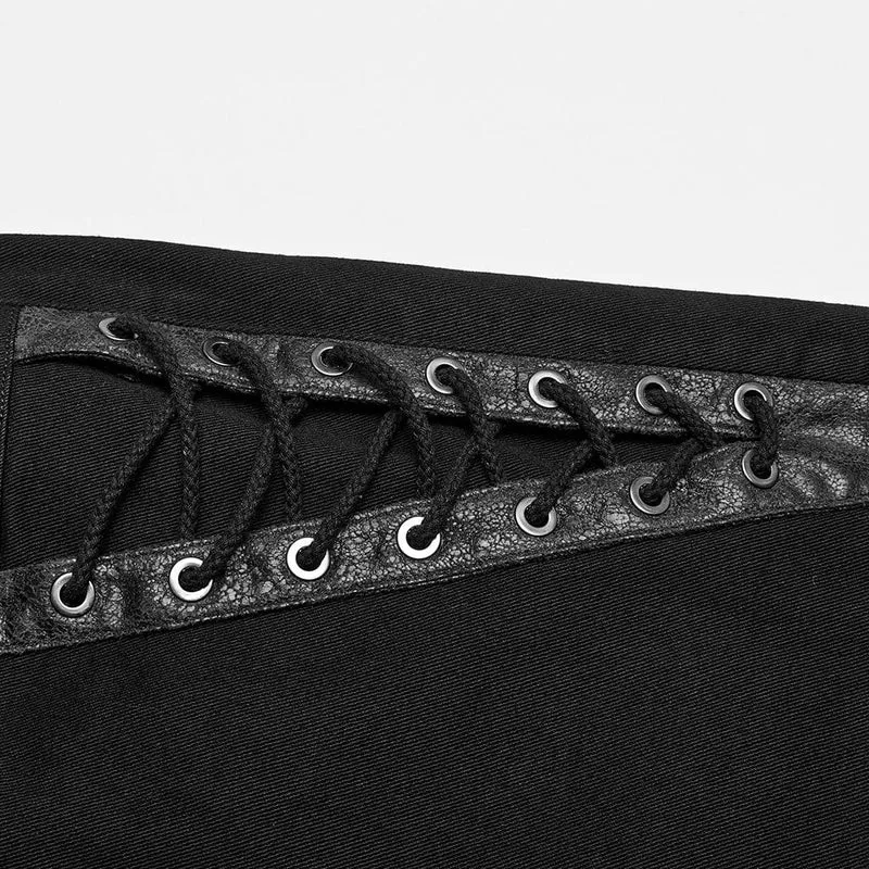 Herren Punk Spider Mesh Splice Hose