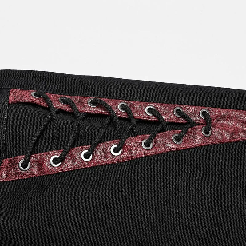 Herren Punk Spider Mesh Splice Hose
