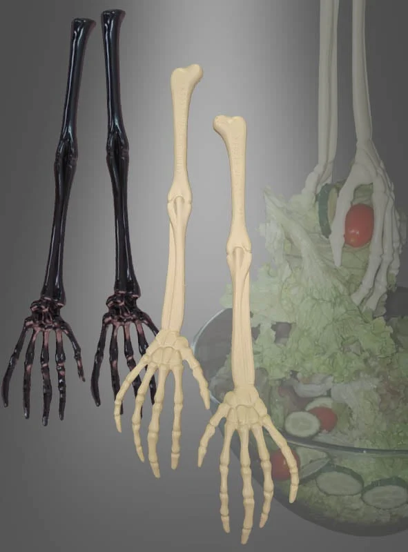 Salatbesteck Skeletthände