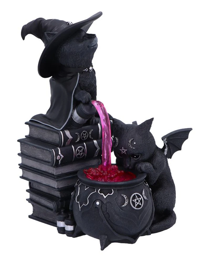 Malpuss & Purrah mit Hexenkessel Cult Cuties Figuren 18,5cm
