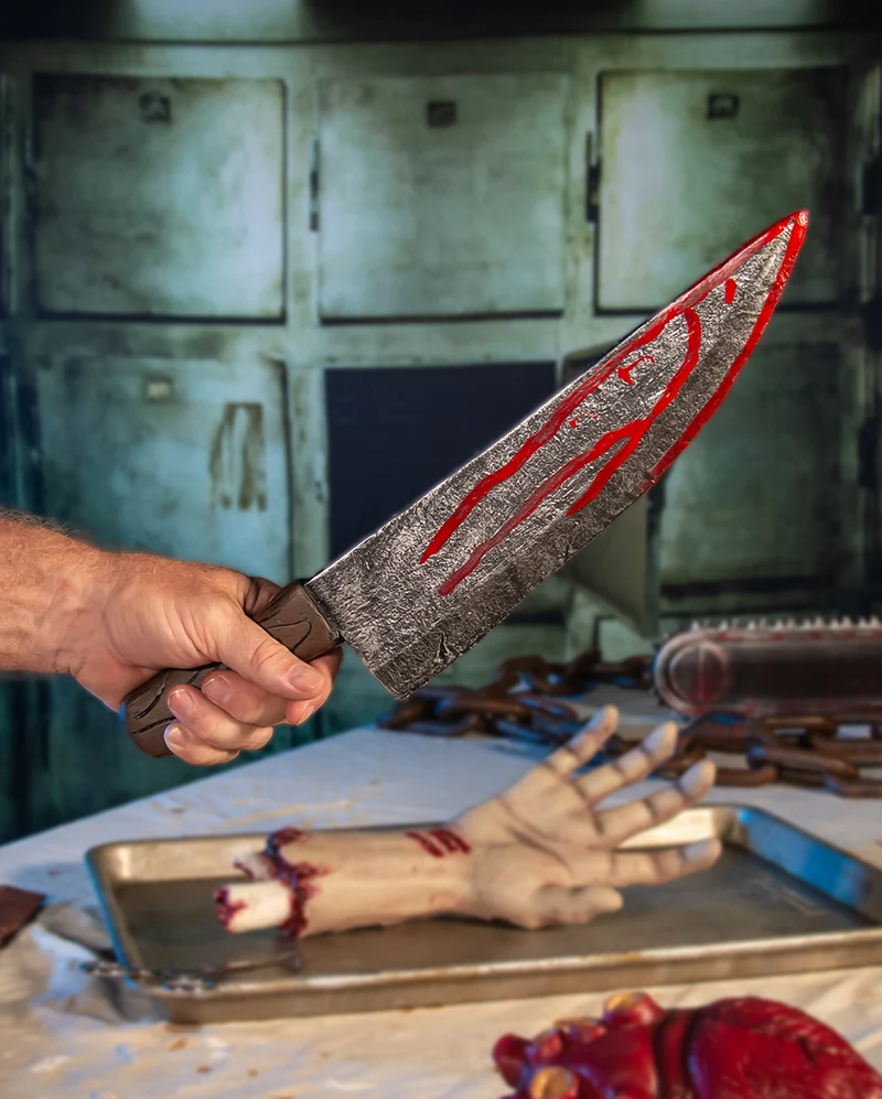 Blutiges Slasher Küchenmesser 41cm
