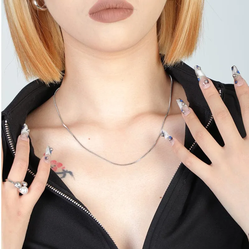 Punk-Doppelkettenhalskette für Damen