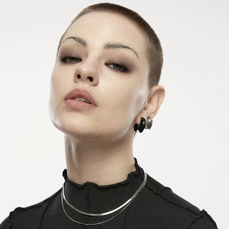 Punk-Doppelkettenhalskette für Damen