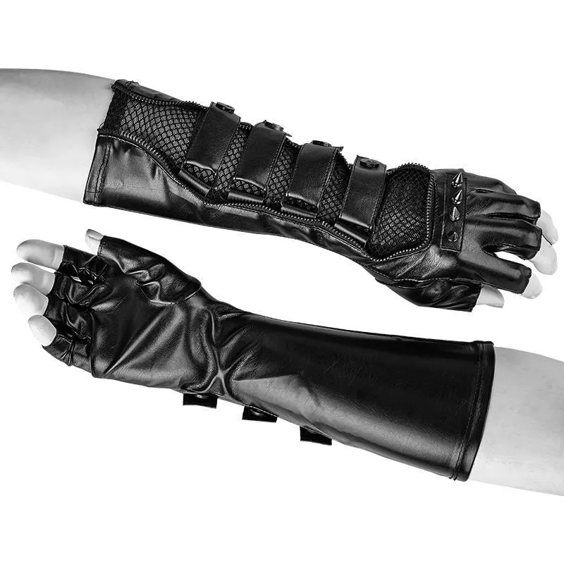 Lange Handschuhe aus Kunstleder für Herren