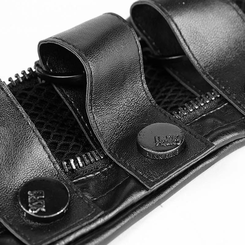 Lange Handschuhe aus Kunstleder für Herren