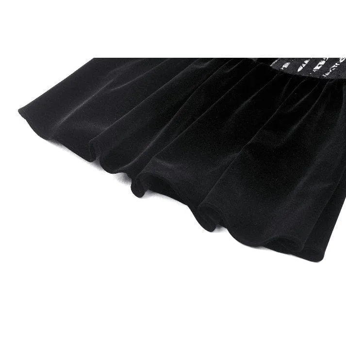 Kurzes Gothic-Spitzensamtkleid für Damen