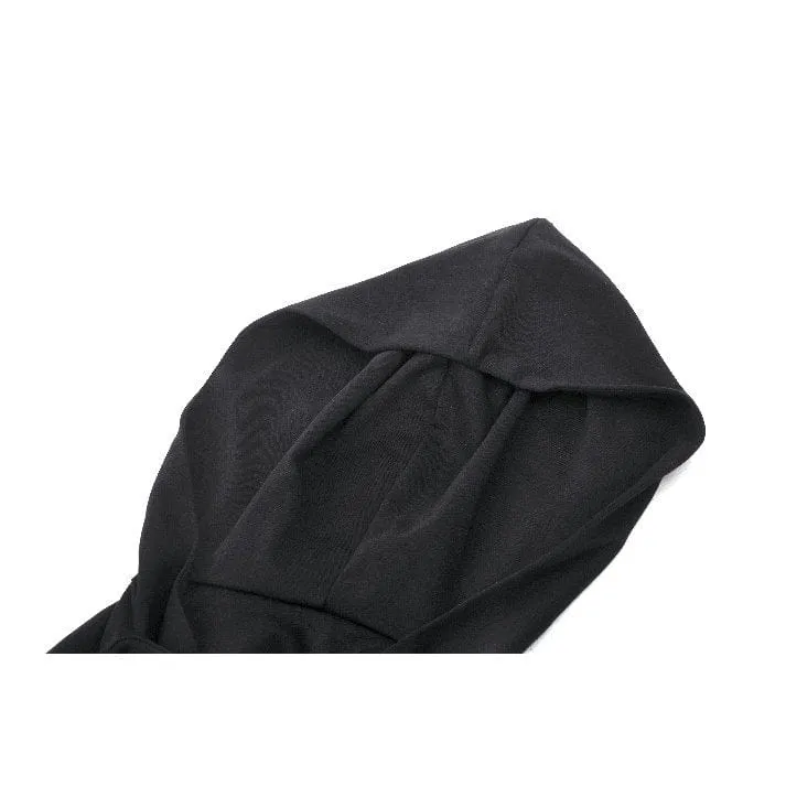 Punk-Umhang mit Cut-Outs und Kapuze für Damen
