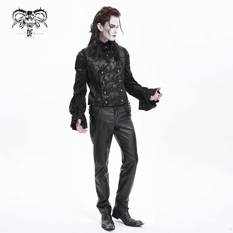 Gothic Weste mit Blumennieten und Schnalle für Herren Gloden