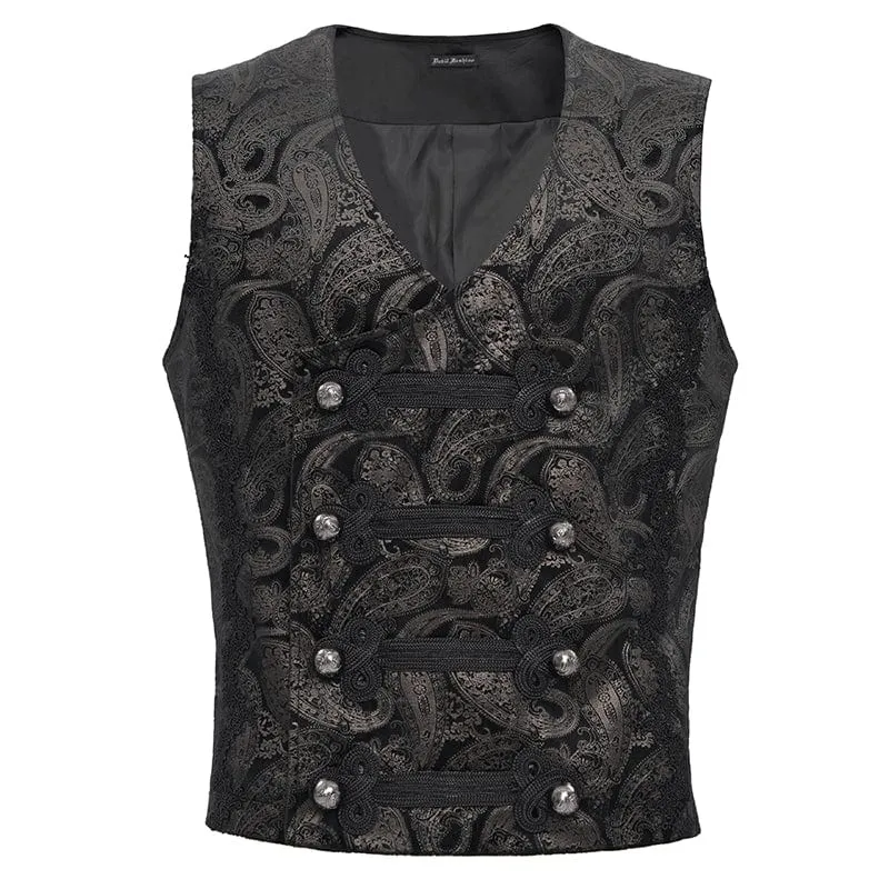 Gothic Weste mit Blumennieten und Schnalle für Herren Gloden