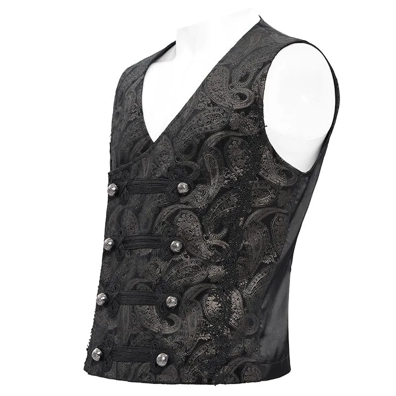 Gothic Weste mit Blumennieten und Schnalle für Herren Gloden