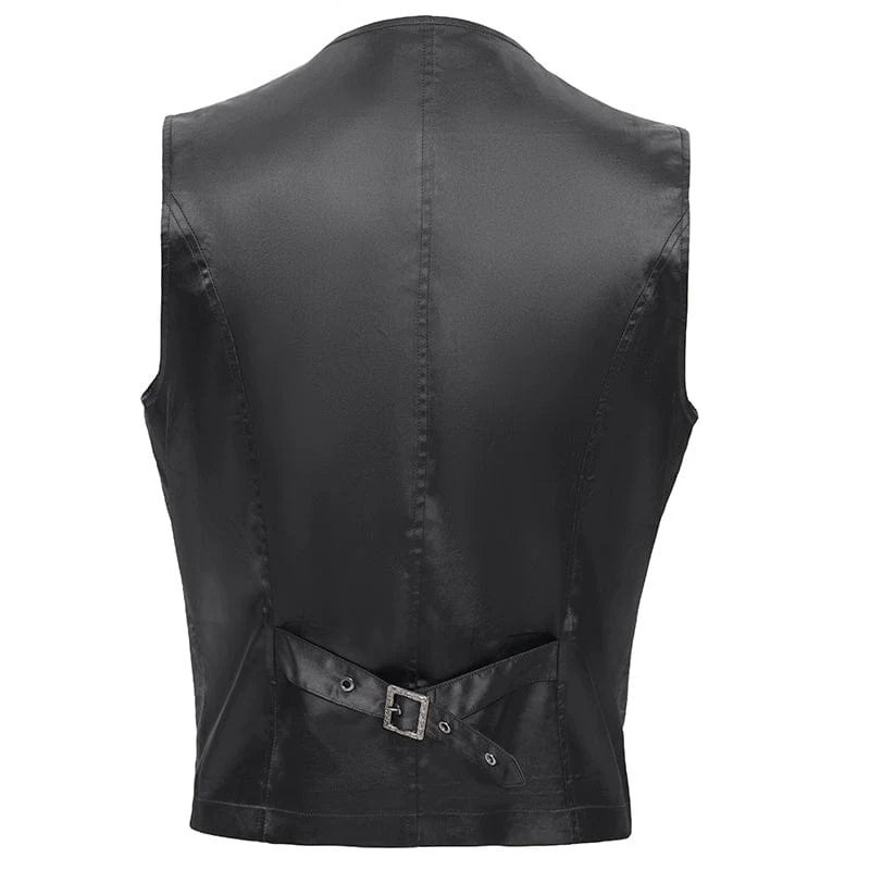 Gothic Weste mit Blumennieten und Schnalle für Herren Gloden