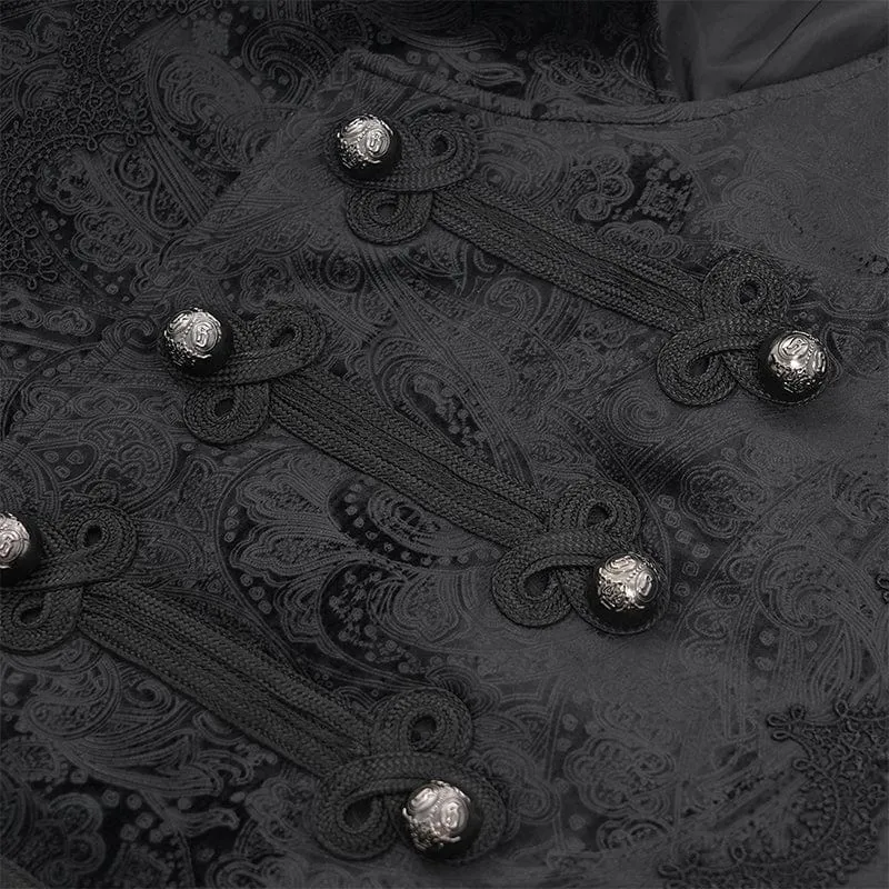 Gothic-Weste mit Blumennieten und Schnalle für Herren