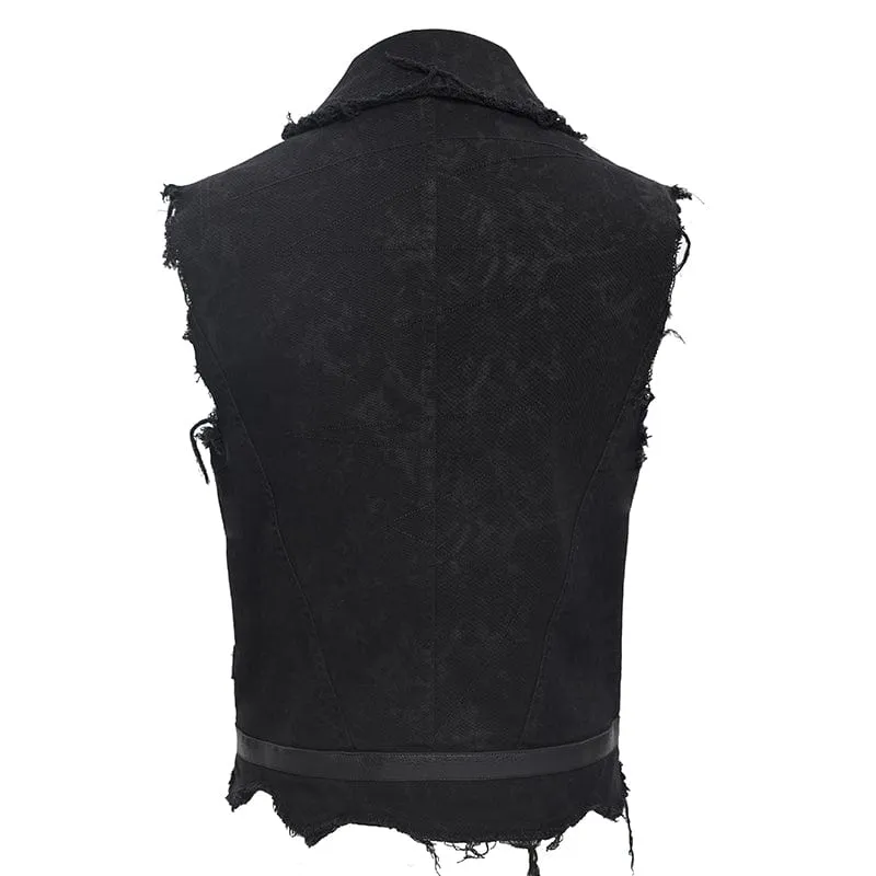 Gothic-Weste mit Ösen und Schnalle für Herren