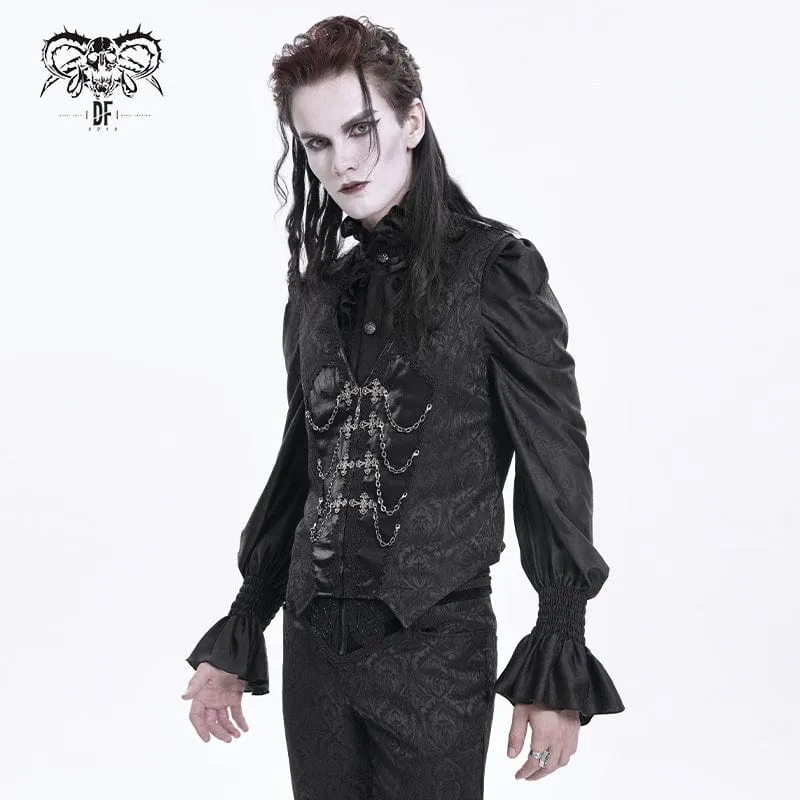 Gothic-Weste mit Kettenschnalle für Herren