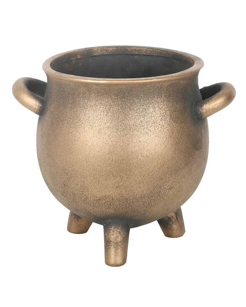 Kräuterhexe Terrakotta-Kessel Blumentopf 20cm