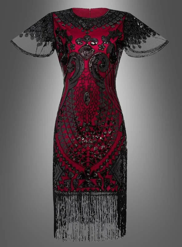 20er Jahre Kleid Kurzarm mit Pailletten Grace