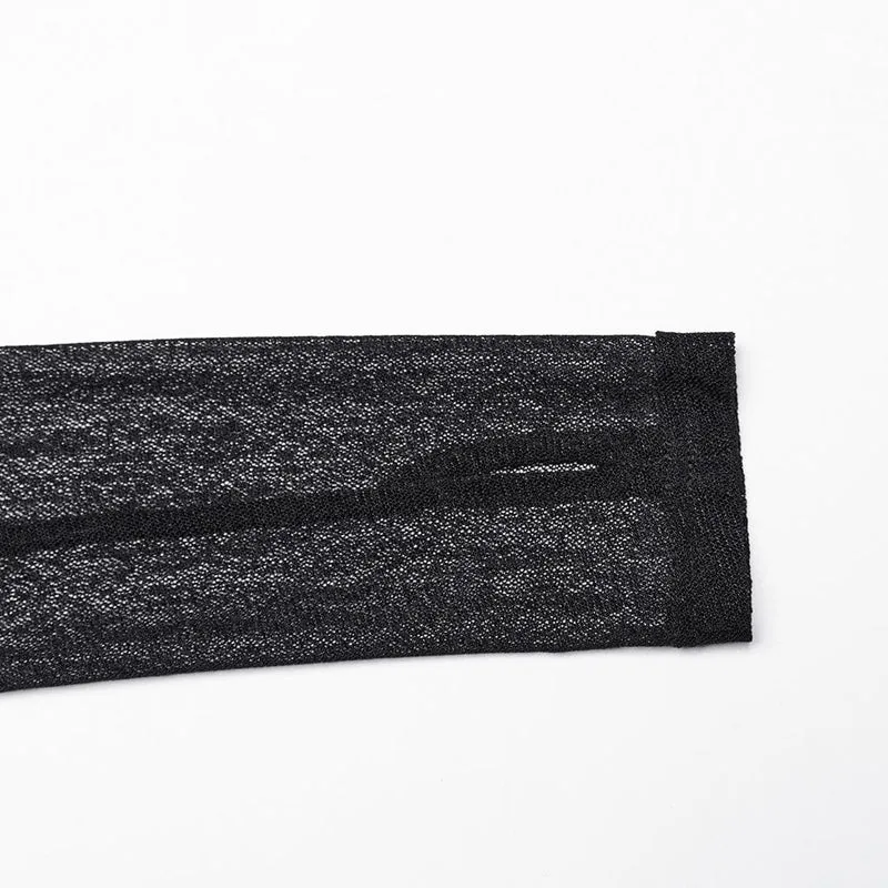 Schwarzes Partykleid im Punk-Stil mit unregelmäßigen Rüschen und Kapuzenumhang für Damen
