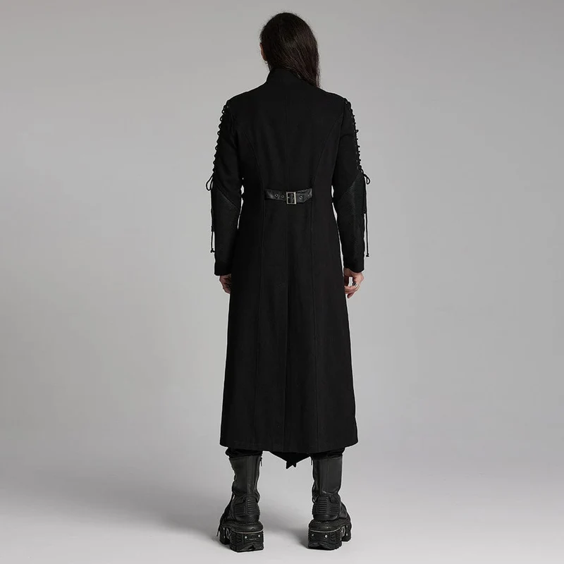 Punk-Jacke mit Schnalle und Schnürung für Herren