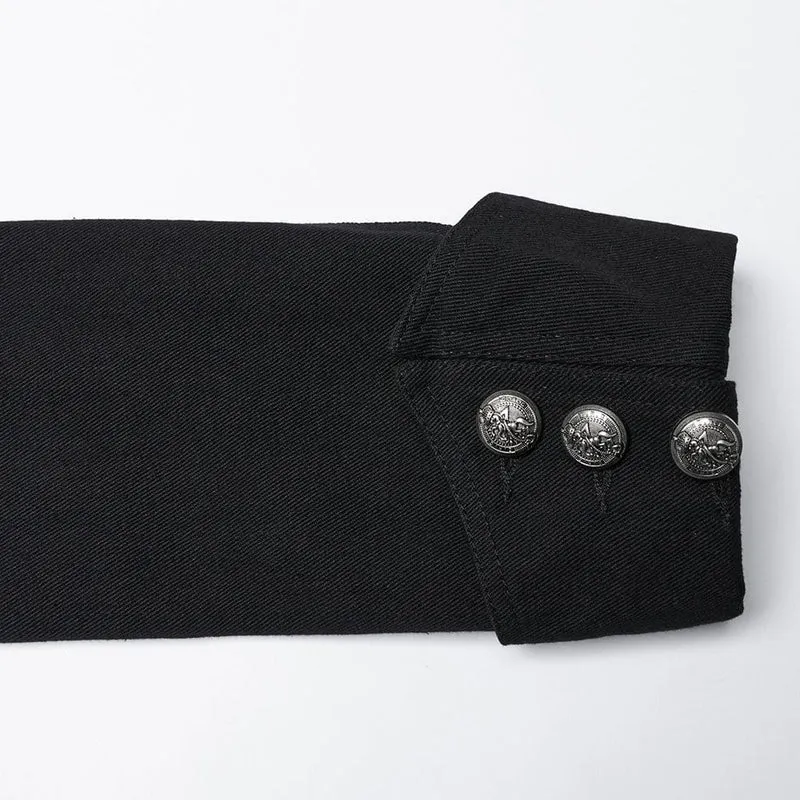 Punk-Jacke mit Schnürknöpfen für Herren