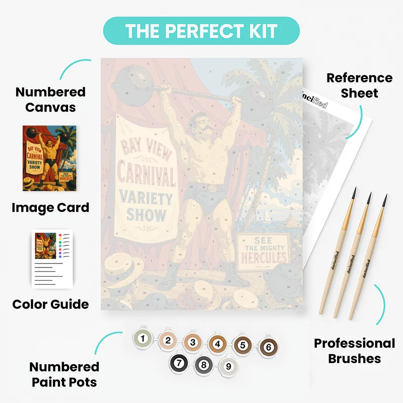 Mighty Hercules Strongman - Paint by Numbers Kit