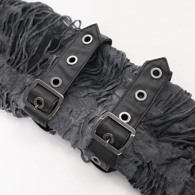 Gothic-Pullover mit zerrissenen Ösen für Herren