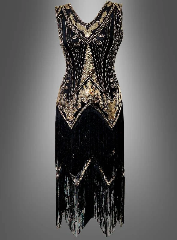 Deluxe Flapperkleid 2-reihige Fransen Iris