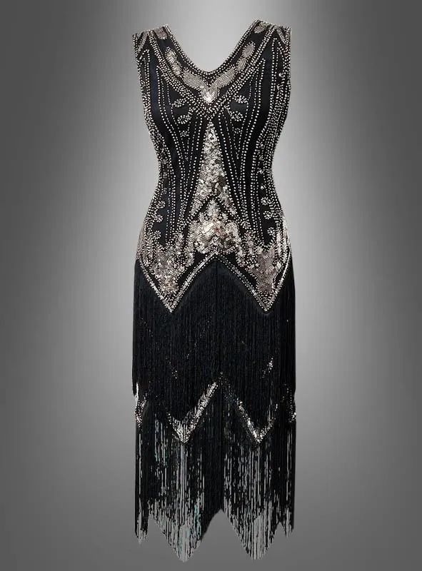 Deluxe Flapperkleid 2-reihige Fransen Iris