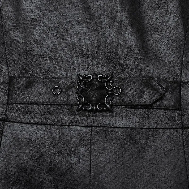 Gothic-Faltenjacke für Herren mit Reißverschluss und Kapuze