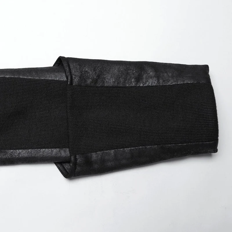 Gothic-Faltenjacke für Herren mit Reißverschluss und Kapuze