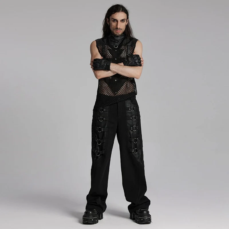 Cyberpunk Spike Mesh Shell-Handschuhe für Herren