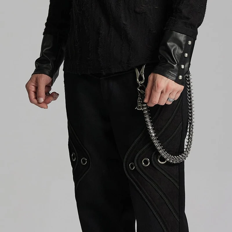 Punk-Hüftkette mit Wirbelsäulenanhänger für Herren