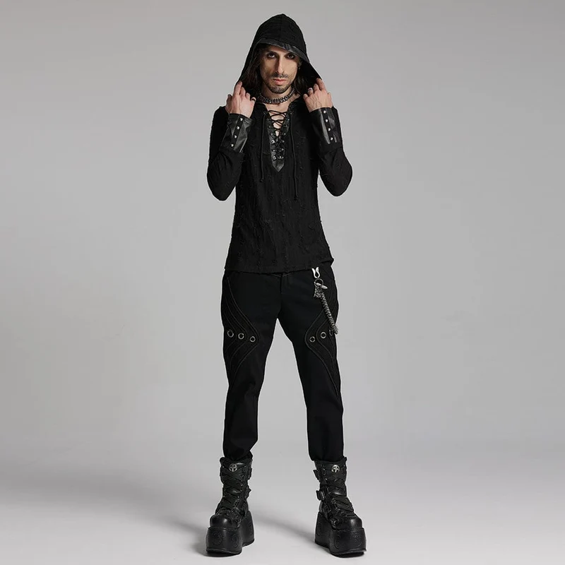 Punk-Hüftkette mit Wirbelsäulenanhänger für Herren