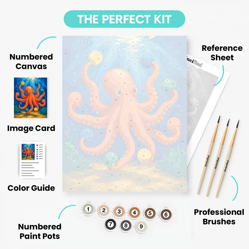 Juggling Octopus - Paint by Numbers Kit
