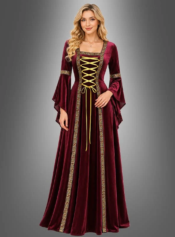 Mittelalterkleid Hildegard rot oder grün