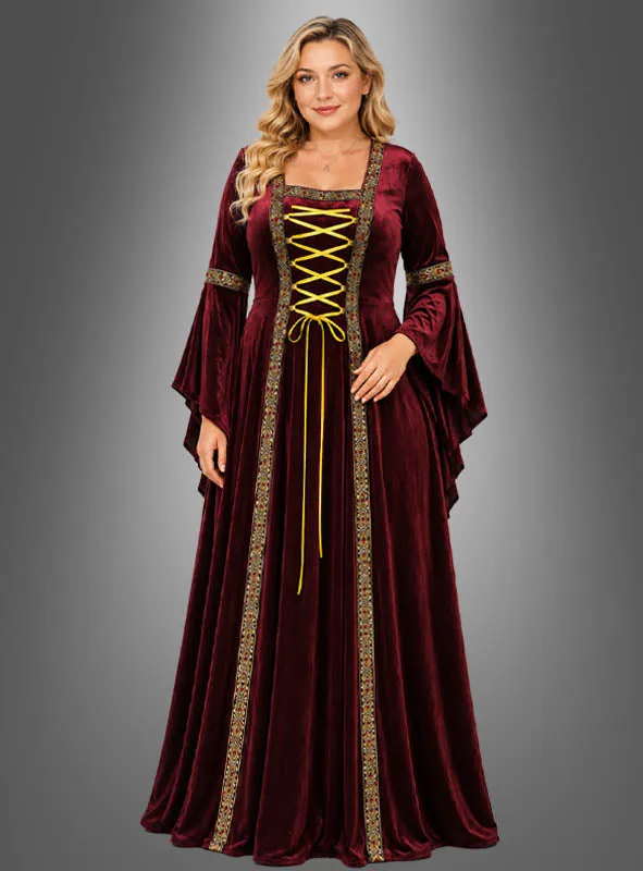 Mittelalterkleid Hildegard rot oder grün