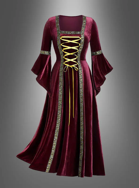Mittelalterkleid Hildegard rot oder grün